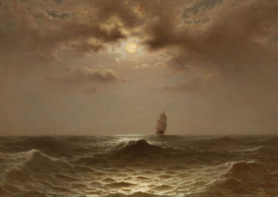 George Wellington Waters, Moonlight at Sea, 1879